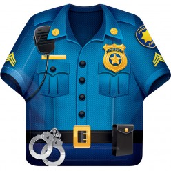 Policier - Assiette forme chemise