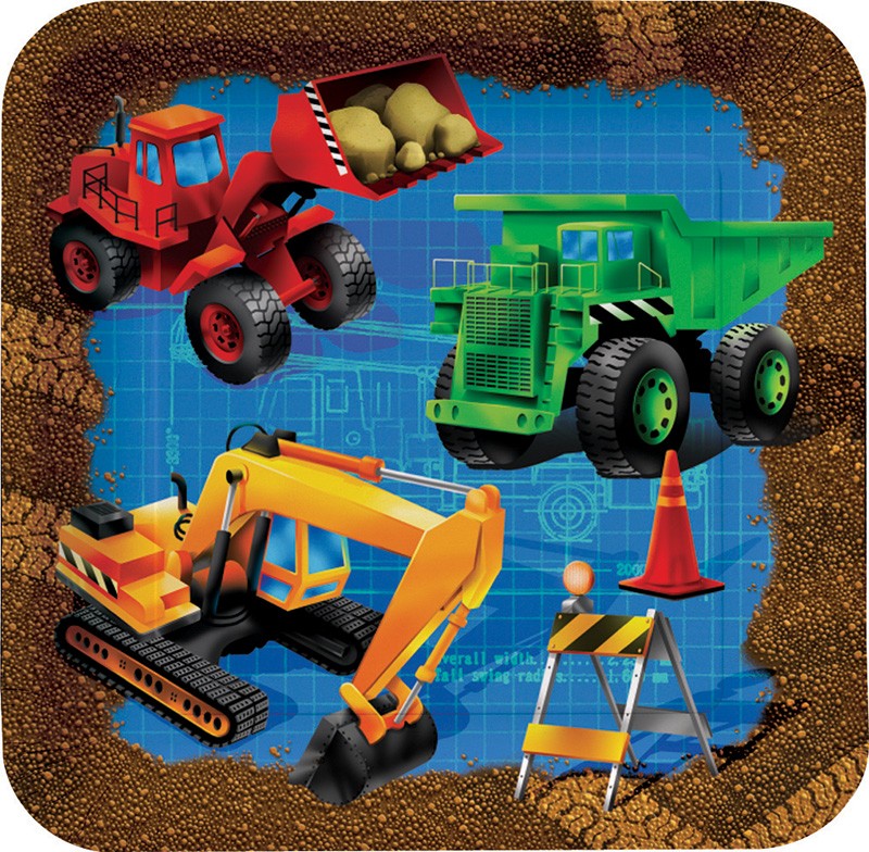 Assiette Carree Anniversaire Chantier De Construction