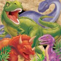 Dinosaure - Serviettes de table 3 plis